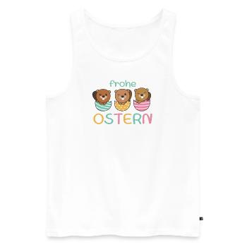 süße Bibern zu Ostern mit Ostereiern Biber - Männer Premium Bio Tank Top - Weiß - Vorne - Michal (187cm)