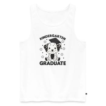 Kids Kindergarten diplômé Dalmatian Graduation - Débardeur bio Premium Homme - blanc - Devant - Michal (187cm)