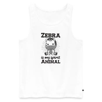 Zebra is my spirit animal - süßes Zebra - Männer Premium Bio Tank Top - Weiß - Vorne - Michal (187cm)