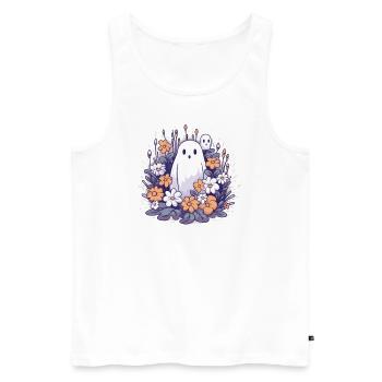 Halloween groovy Mama Geist Hippie Blumen Vintage - Männer Premium Bio Tank Top - Weiß - Vorne - Michal (187cm)