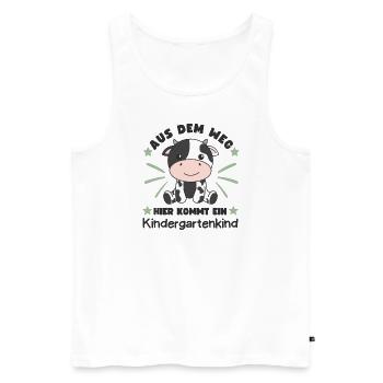 Aus Dem Weg Hier Kommt Ein Kindergartenkind Kuh - Männer Premium Bio Tank Top - Weiß - Vorne - AI Model Male 178 light (178cm)