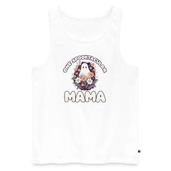 Halloween groovy Mama Geist Hippie Blumen Vintage - Männer Premium Bio Tank Top - Weiß - Vorne - Michal (187cm)