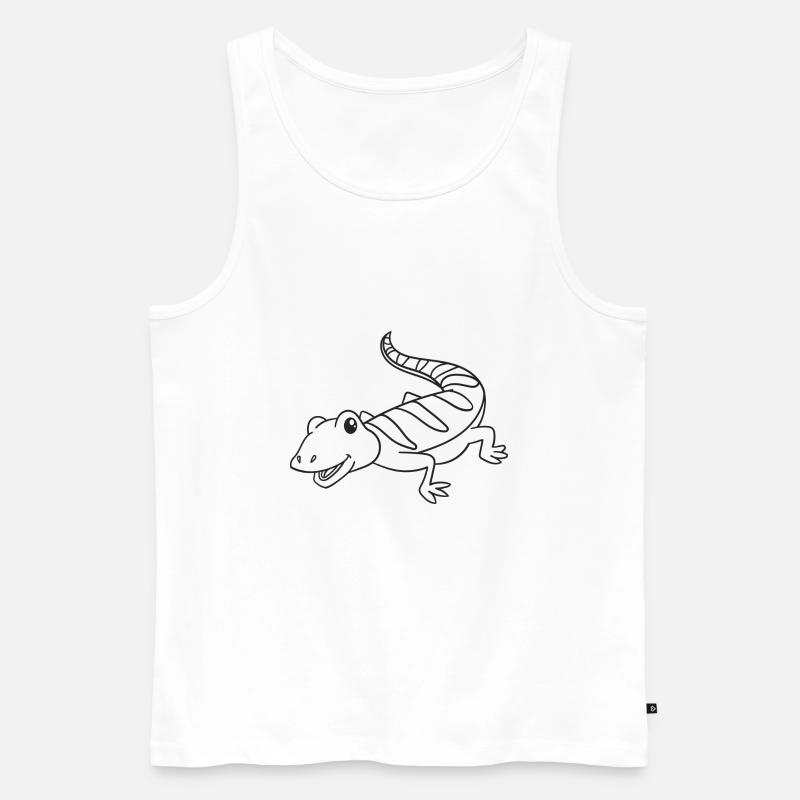 Echse, Echsen, Geschenk, Geschenkidee - Männer Premium Bio Tank Top - Weiß