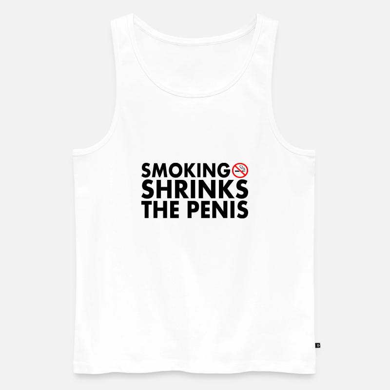 Smoking shrinks the penis - Männer Premium Bio Tank Top - Weiß