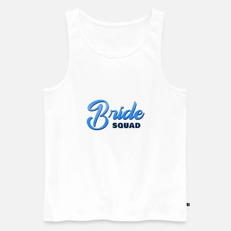Bride Squad Blu - Canottiera ecologica premium da uomo - bianco