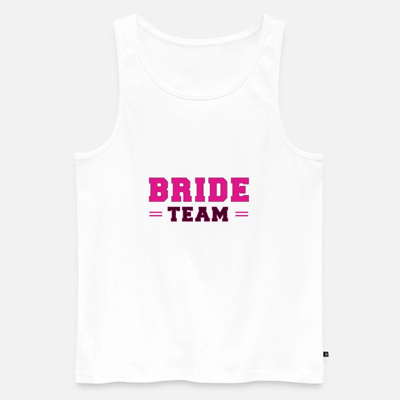 Brautteam Pink - Männer Premium Bio Tank Top - Weiß