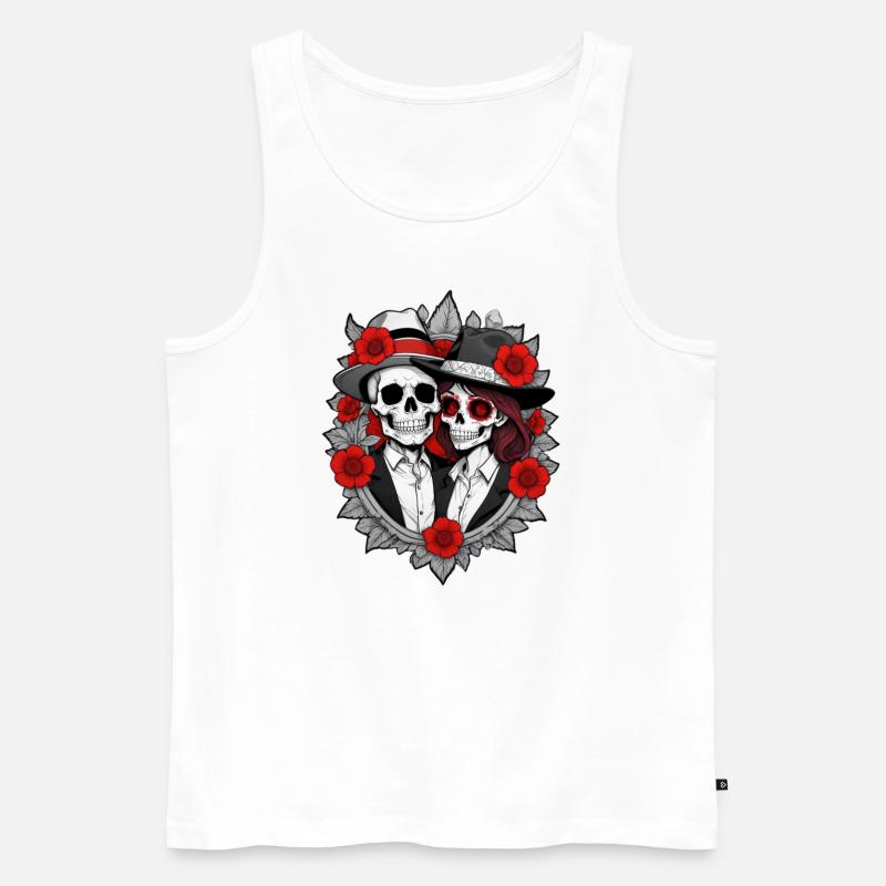 Bone Deep Love - Männer Premium Bio Tank Top - Weiß