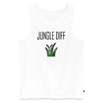 Jungle Diff - Männer Premium Bio Tank Top - Weiß - Vorne - AI Model Male 178 light (178cm)