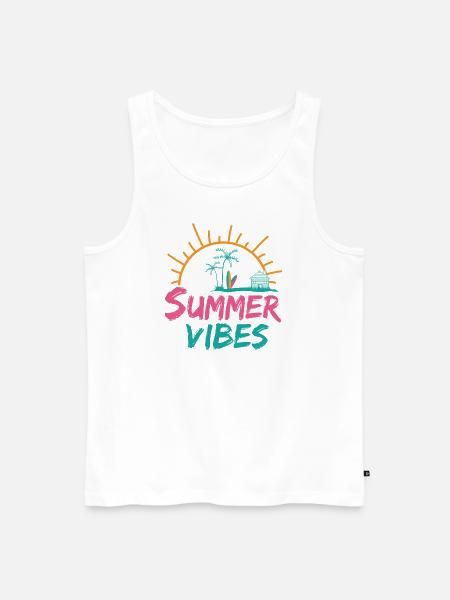 Summer Vibes - Männer Premium Bio Tank Top - Weiß