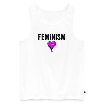 FEMINISM - Men's Premium Organic Tank Top - white - Front - AI Model Male 178 light (178cm)