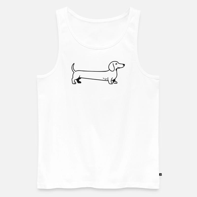 Dackel - Männer Premium Bio Tank Top - Weiß