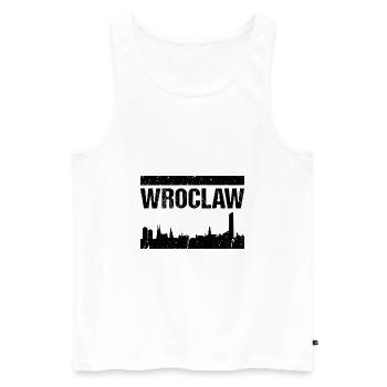 Wroclaw Skyline - Débardeur bio Premium Homme - blanc - Devant - Michal (187cm)