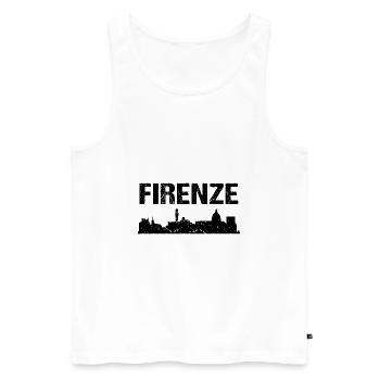 Firenze Skyline Florenz - Männer Premium Bio Tank Top - Weiß - Vorne - Michal (187cm)