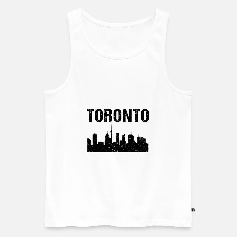 Toronto Skyline - Männer Premium Bio Tank Top - Weiß