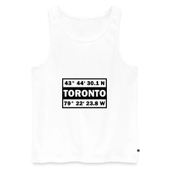 Toronto coordinates City Canada Toronto - Men's Premium Organic Tank Top - white - Front - Michal (187cm)