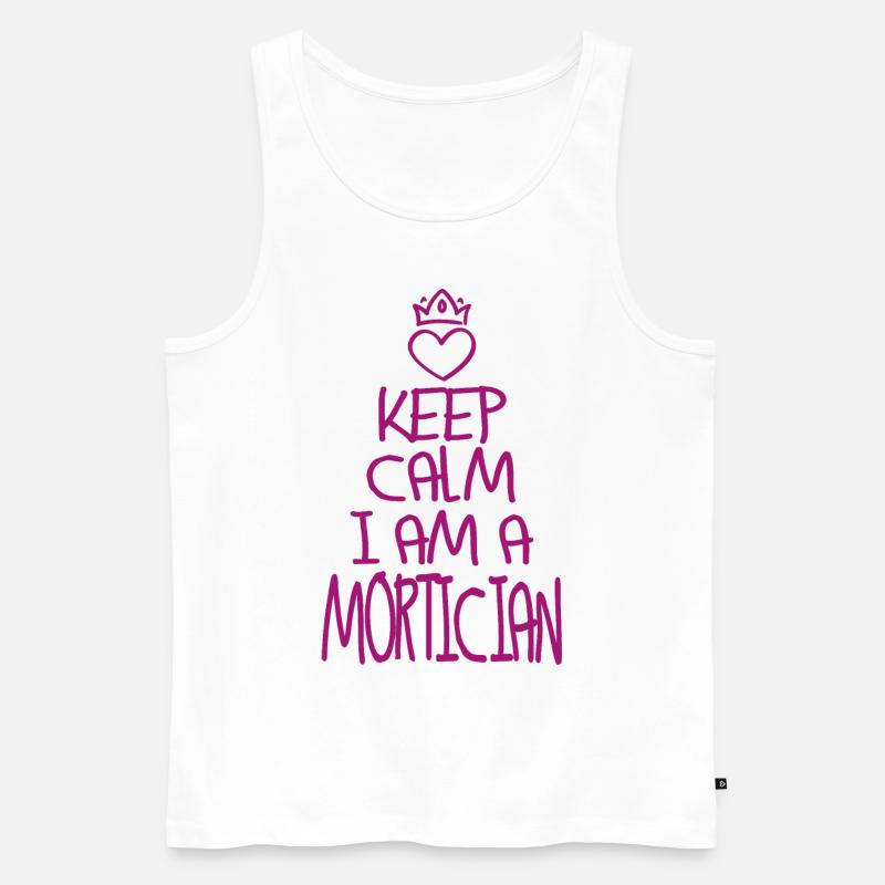 Keep Calm Bestatter - Männer Premium Bio Tank Top - Weiß