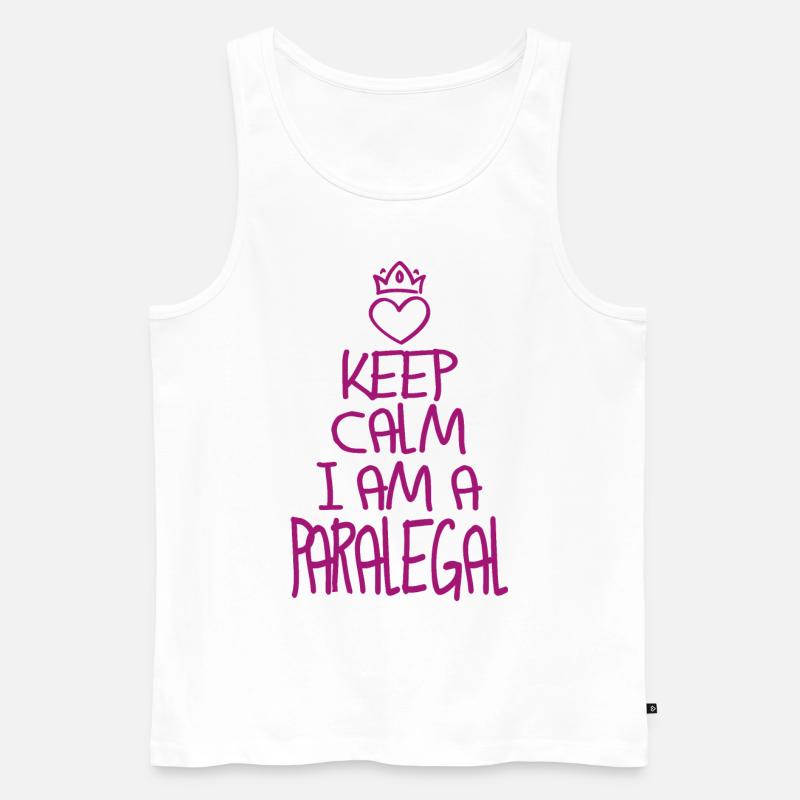 Keep Calm Rechtsanwaltsfachangestellte cool - Männer Premium Bio Tank Top - Weiß