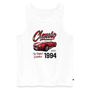 Je ne suis pas vieux Je suis une voiture classique vintage née en 1994 - Débardeur bio Premium Homme - blanc - Devant - Michal (187cm)