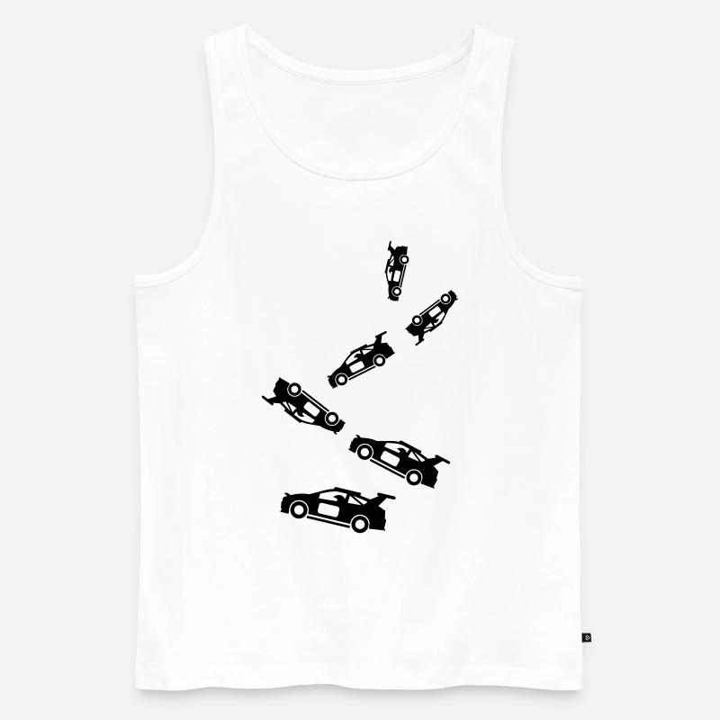 Auto Rennfahrer - Männer Premium Bio Tank Top - Weiß