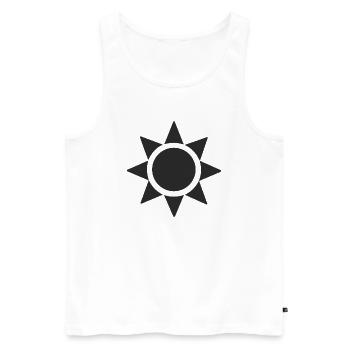 Abstrakte Sonne Sonnenschein Abstrakte Kunst - Männer Premium Bio Tank Top - Weiß - Vorne - AI Model Male 178 light (178cm)