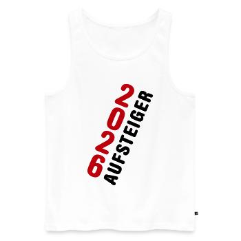 Aufsteiger 2026 Aufstieg - Männer Premium Bio Tank Top - Weiß - Vorne - AI Model Male 178 light (178cm)