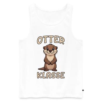 Otter Klasse süßes Otter Einschulung Schüler Tier - Männer Premium Bio Tank Top - Weiß - Vorne - Michal (187cm)