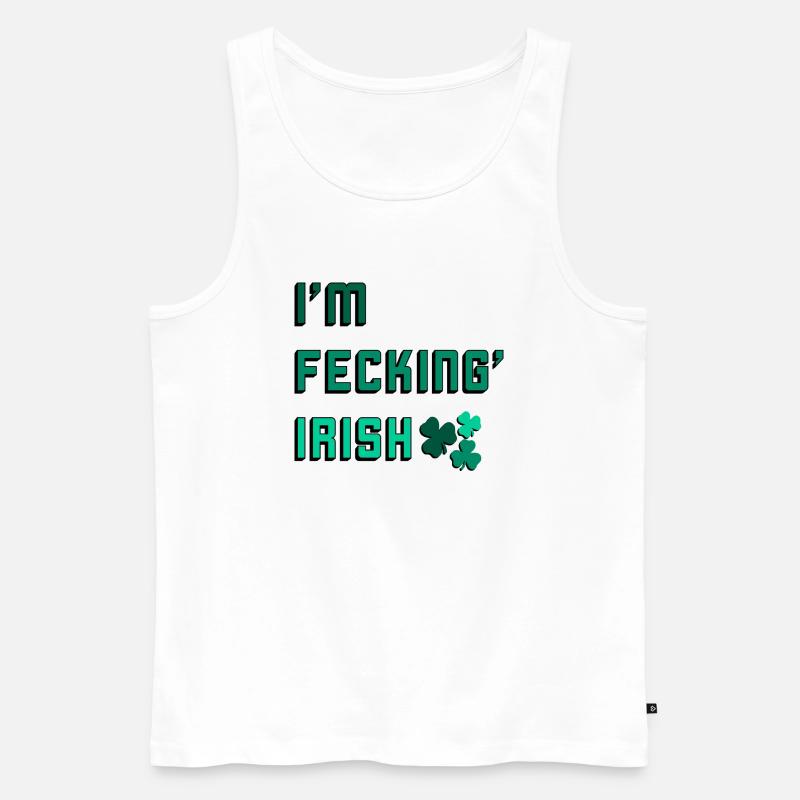 Ich bin verdammt irisch - Männer Premium Bio Tank Top - Weiß