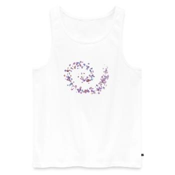 SWIRL blah blah - Männer Premium Bio Tank Top - Weiß - Vorne - Michal (187cm)