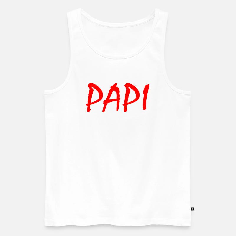 Papi - Männer Premium Bio Tank Top - Weiß