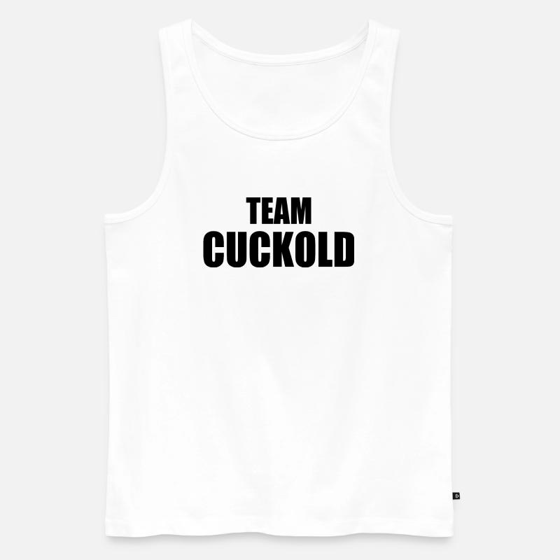 Team cuckold - Männer Premium Bio Tank Top - Weiß