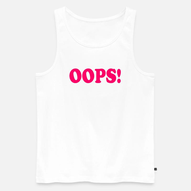 Oops - Männer Premium Bio Tank Top - Weiß