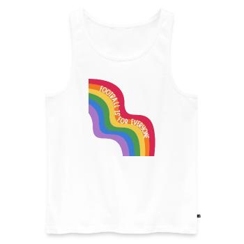 Football is for everyone. - Men's Premium Organic Tank Top - white - Front - Michal (187cm)
