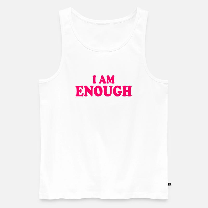 I am enough - Männer Premium Bio Tank Top - Weiß