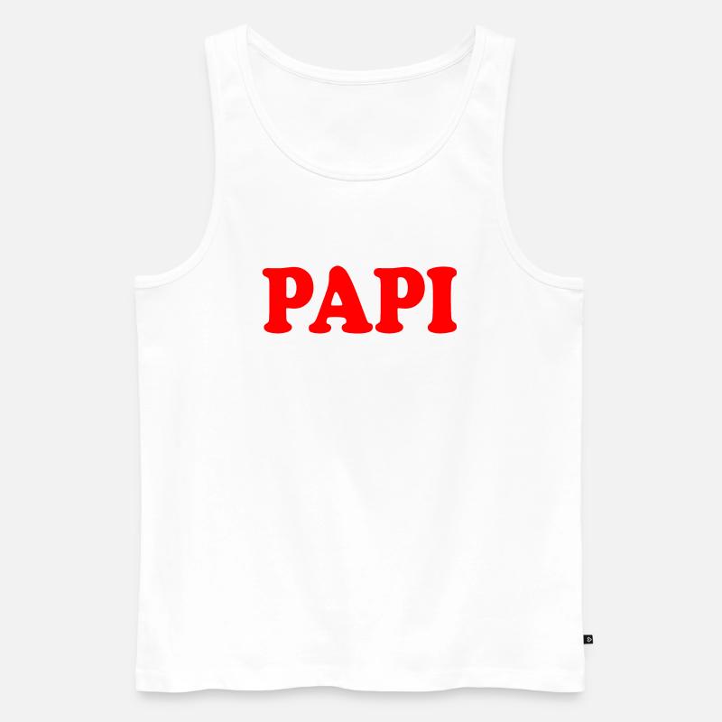 Papi - Männer Premium Bio Tank Top - Weiß