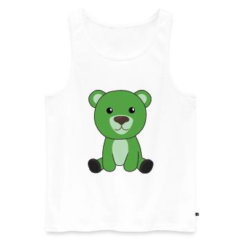 green bear colorful bear cute animals bears - Men's Premium Organic Tank Top - white - Front - AI Model Male 178 light (178cm)