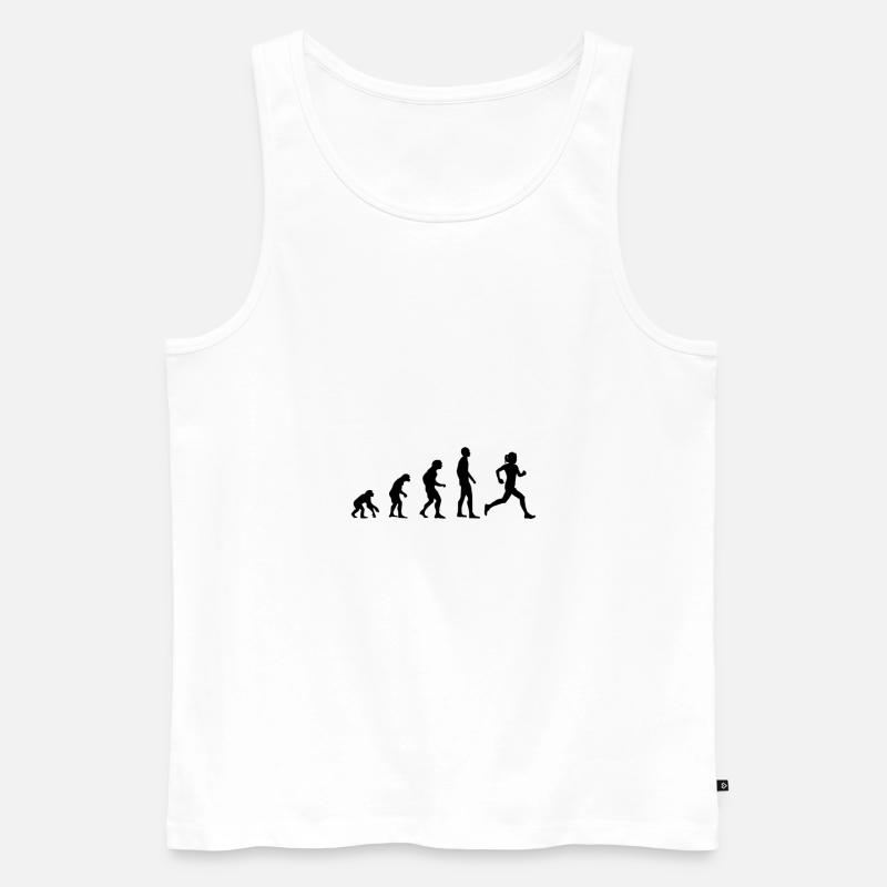 Evolution Jogging Coureuse - Débardeur bio Premium Homme - blanc