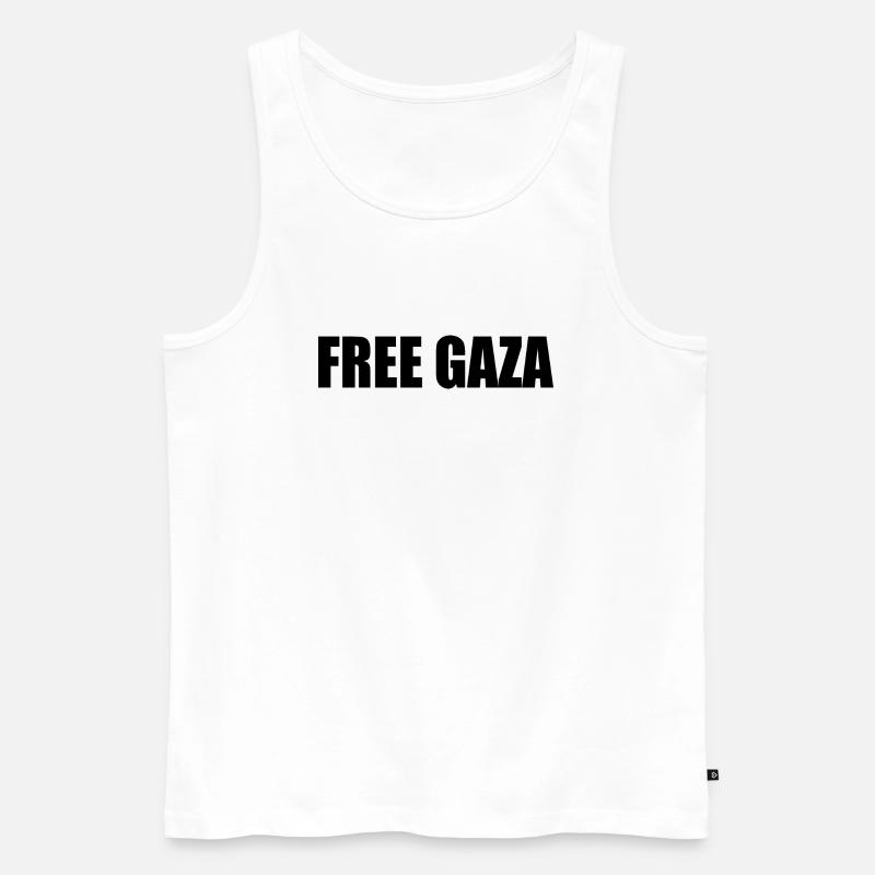 Free gaza - Männer Premium Bio Tank Top - Weiß