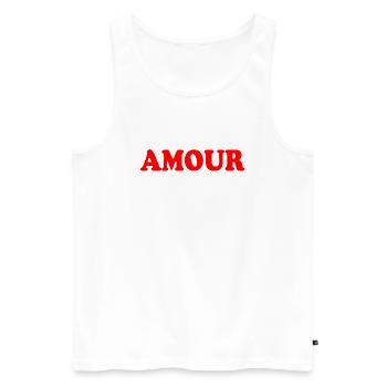 Amour - Débardeur bio Premium Homme - blanc - Devant - Michal (187cm)