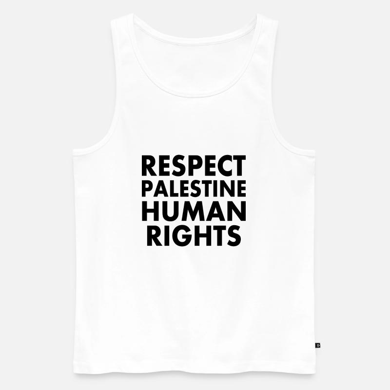 Respect palestine human rights - Männer Premium Bio Tank Top - Weiß