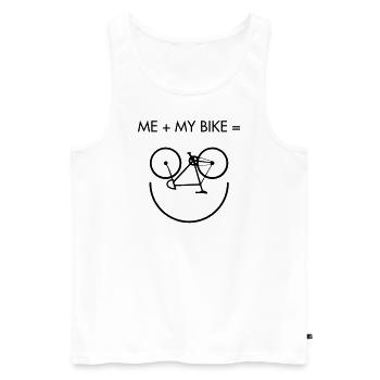 Me And My Bike - Bicycle Cyclist Cycling - Men's Premium Organic Tank Top - white - Front - AI Model Male 178 light (178cm)