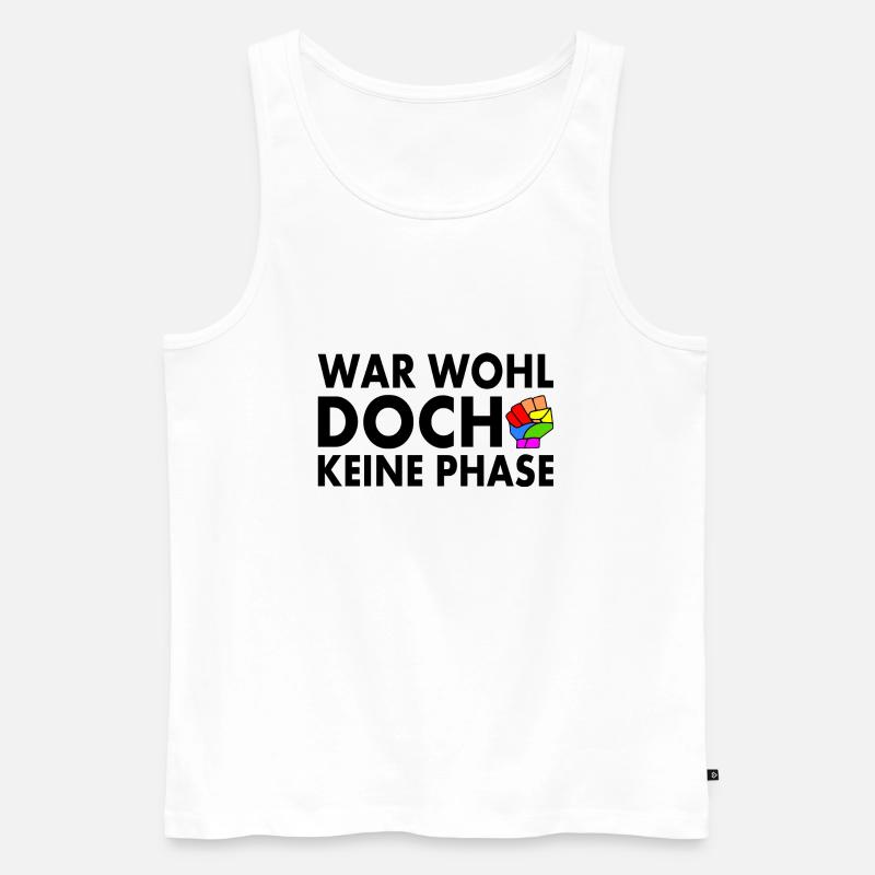 war wohl doch keine phase - Männer Premium Bio Tank Top - Weiß