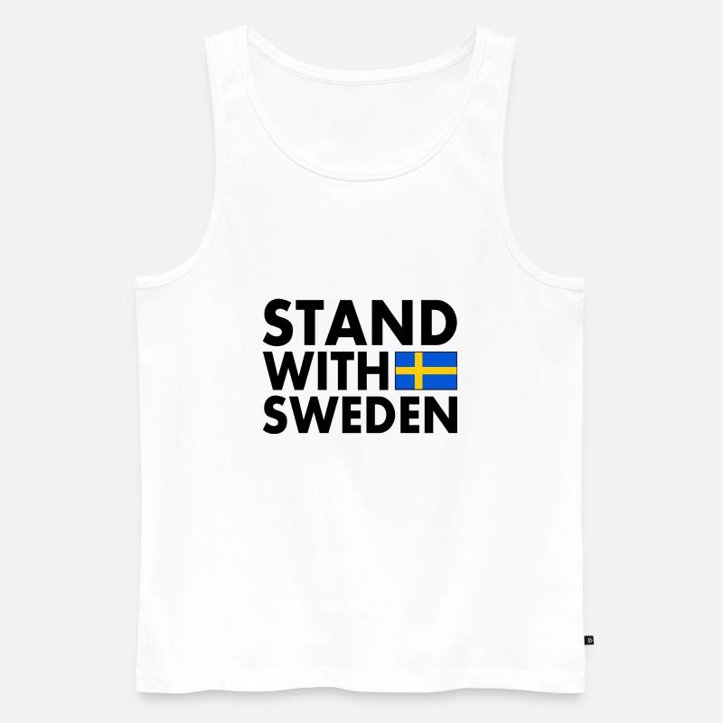 Schweden - Männer Premium Bio Tank Top - Weiß