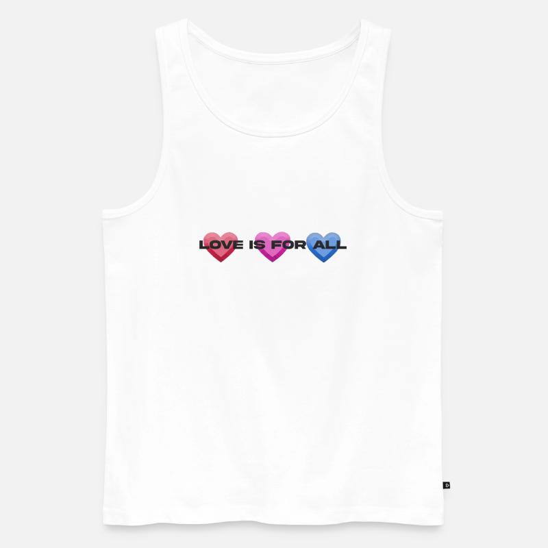 LOVE IS FOR ALL - Männer Premium Bio Tank Top - Weiß