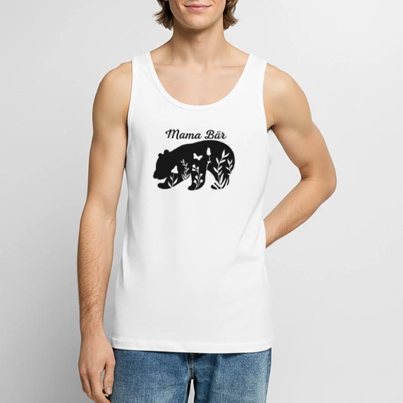 Mama Bär, Muttertagsdesign, Muttertagsgeschenk Männer Premium Bio Tank Top