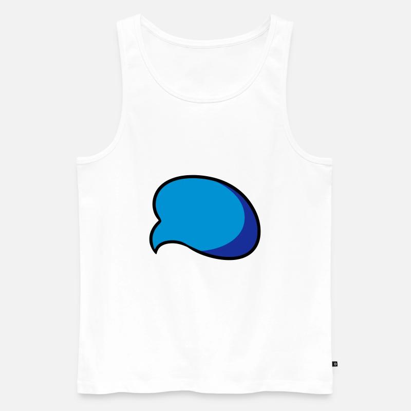 Sprechblase speech bubble Comic Geschenkidee - Männer Premium Bio Tank Top - Weiß