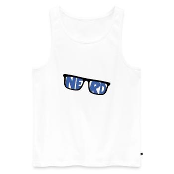 nerd coder server download cyberspace programmer - Men's Premium Organic Tank Top - white - Front - AI Model Male 178 light (178cm)