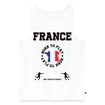 Frankreich - Männer Premium Bio Tank Top - Weiß - Vorne - AI Model Male 178 light (178cm)