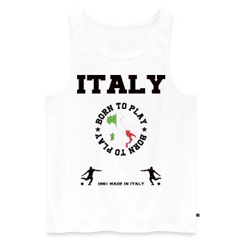 Italy - Männer Premium Bio Tank Top - Weiß - Vorne - AI Model Male 178 light (178cm)