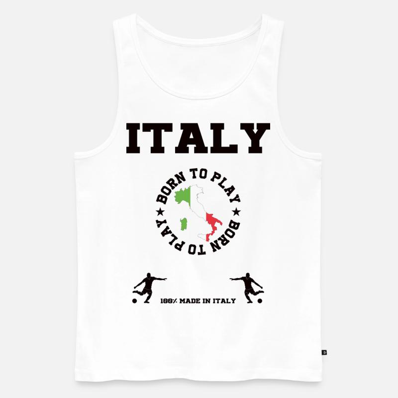 Italy - Männer Premium Bio Tank Top - Weiß