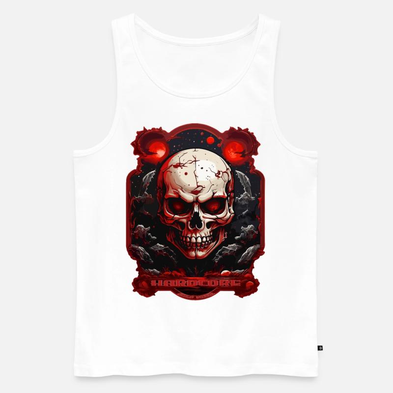 Hardcore - Männer Premium Bio Tank Top - Weiß